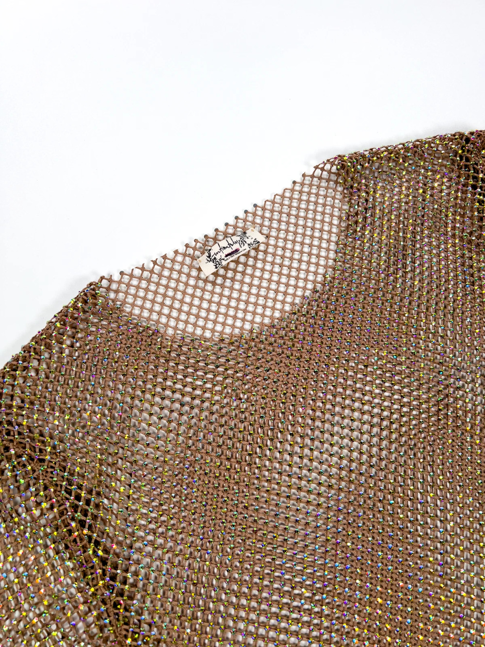 Free People Intimately Sand Filter Finish Long Sleeve Medium Rhinestone Sparkle